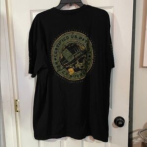 Grunt Style "Certified US Patriot" Black Graphic Tee. Size 2XL